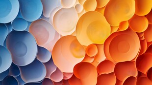 多彩立体圆形图案背景