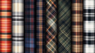 多样格子布料纹理展示