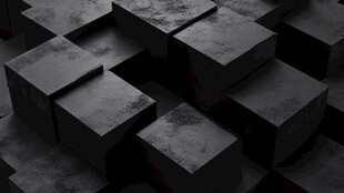 黑色立体方块阵列