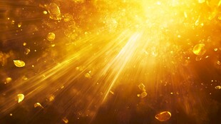 金色光芒闪耀粒子特效