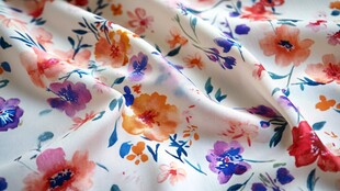 印花布料 缤纷花卉图案