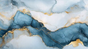 蓝金大理石纹理艺术图案