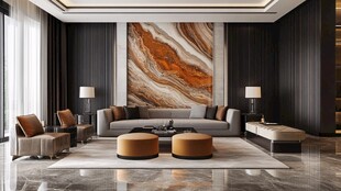 现代奢华风客厅室内设计