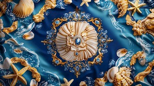 海洋珍宝华丽装饰图案