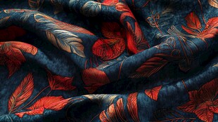 复古风花卉图案柔软织物