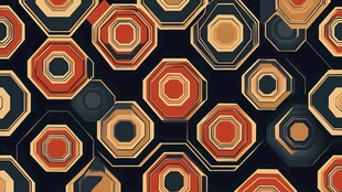 几何六边形图案背景设计