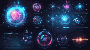 炫彩科技感界面元素集合