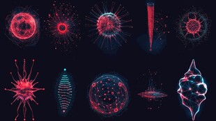 炫彩科幻风抽象几何元素