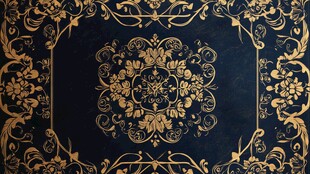 黑金奢华花纹装饰图案