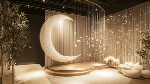 梦幻月亮主题室内浪漫空间