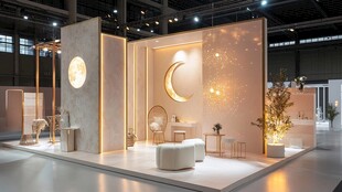 梦幻星月主题室内展示空间