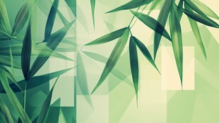 清新竹叶背景图