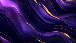 梦幻紫金色流动抽象背景