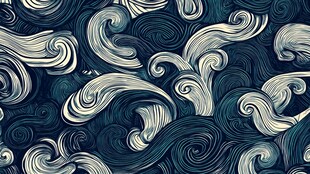 海浪纹样无缝图案设计