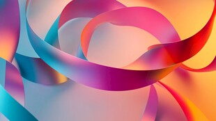 绚丽彩带舞动梦幻色彩