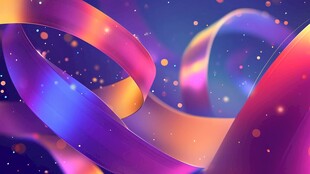 梦幻炫彩飘带背景图