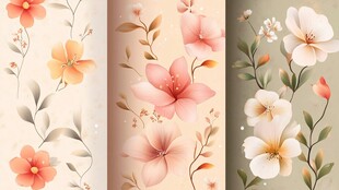 清新花卉图案壁纸集合
