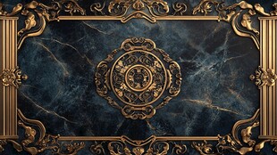 奢华黑金大理石装饰背景