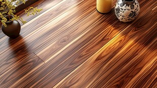 木质地板搭配精致摆件