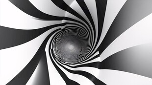 黑白螺旋抽象视觉图案