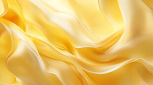 金黄丝绸的柔美褶皱纹理