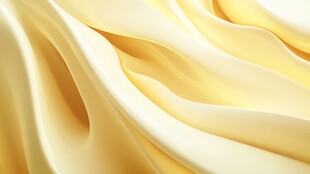 柔滑米黄色绸缎纹理特写