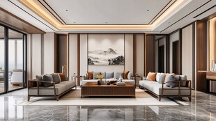 新中式风格客厅优雅空间