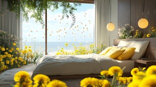 梦幻黄花卧室 海景相伴