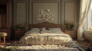 复古优雅卧室的温馨景致