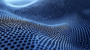 蓝色蜂窝状科技纹理背景