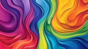 绚丽多彩流体艺术背景图