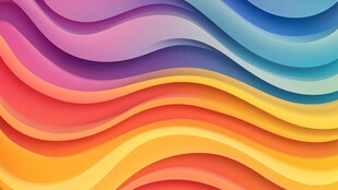 多彩波浪纹理背景图案