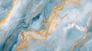 蓝金大理石纹理艺术图案