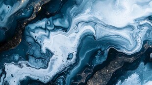 蓝白流体艺术抽象纹理图