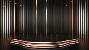 黑金质感舞台展示空间