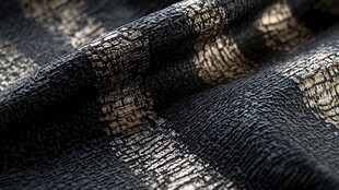 黑色格纹织物细节特写