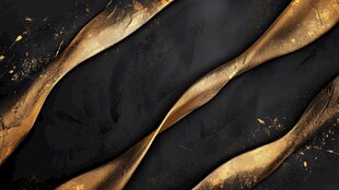 黑金质感流动线条艺术图