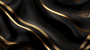 黑底金纹质感丝绸背景图