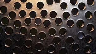 金属穿孔板纹理特写