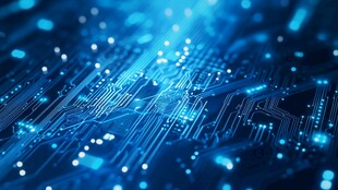 科技感电路板特写画面