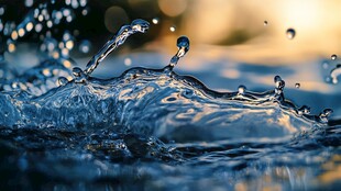 水花飞溅的灵动瞬间