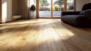 简约客厅木地板与舒适沙发