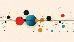 抽象多彩圆形图案背景