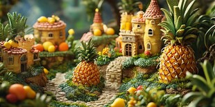 菠萝主题梦幻童话小镇