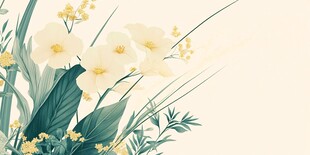 清新花卉插画