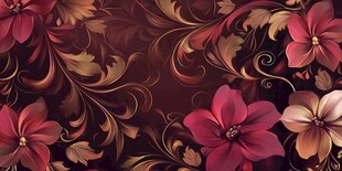 复古花卉华丽背景图案