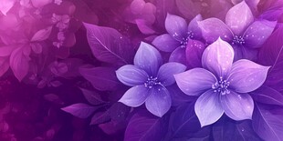 梦幻紫色花卉背景图