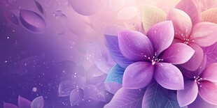 梦幻紫色花卉背景图
