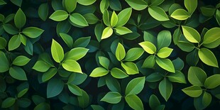 清新绿叶背景图