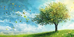 夏日树影 清风拂叶